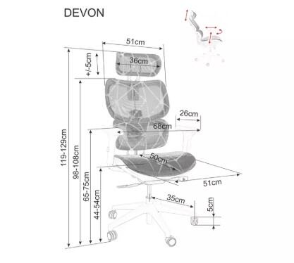 Кресло компьютерное SIGNAL DEVON серый