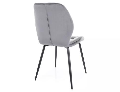 Стул SIGNAL RICK Velvet Bluvel 14 серый/черный