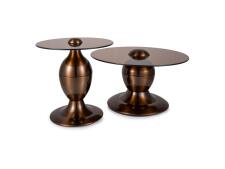 Комплект SIGNAL CASSIE (2 стола журнальных) коричневый/медный 70/38, 50/51,5