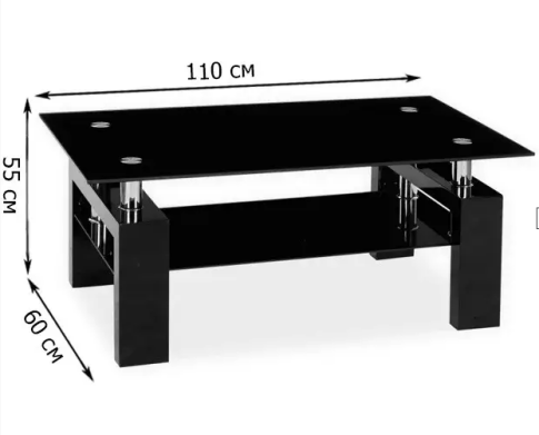 Стол журнальный SIGNAL LISA II черный/черный лак