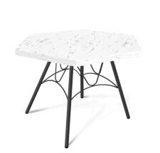 Стол журнальный Sheffilton SHT-S100/TT20 60 ЛДСП артикул SHT-T197 черный муар/мрамор каррара белый