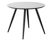 Стол обеденный SIGNAL IDEAL Ceramic эффект белого мрамора/черный 100