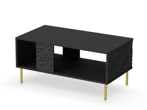 Стол журнальный HALMAR BULLET LAW-1 черный/золотой