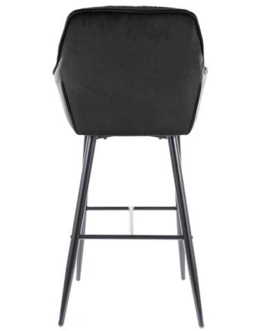 Стул барный SIGNAL CHERRY H-1 Velvet Bluvel 19 черный/черный
