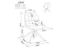 Стул SIGNAL JOHN Raven 34 латте/черный, поворотный