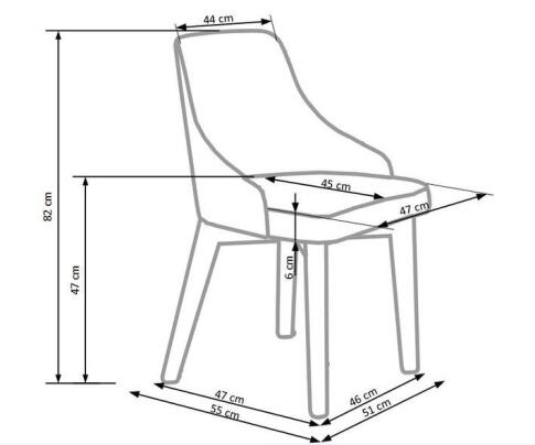 Стул HALMAR TOLEDO дуб сонома/inari 23