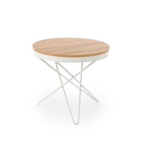 Стол журнальный HALMAR LEILA натуральный/белый