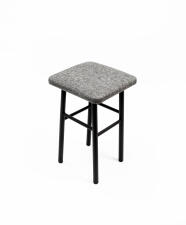 Табурет ВВР Классик серый/черный, рогожка