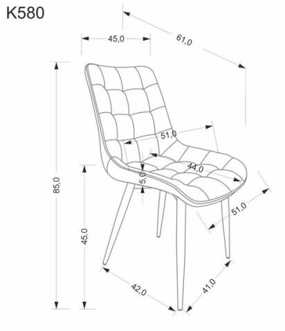 Стул HALMAR K580 черный/черный