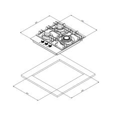Поверхность газовая WEISSGAUFF HGG 451 WFV