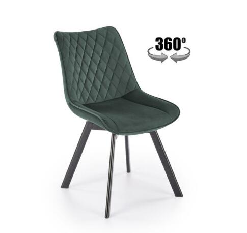 Стул HALMAR K520 темно-зеленый/черный, поворотный