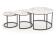 Комплект HALMAR GILDA (3 стола журнальных) белый мрамор/черный