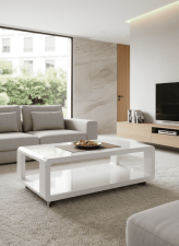 Стол журнальный HALMAR FUTURA белый/белый, 105/58/38