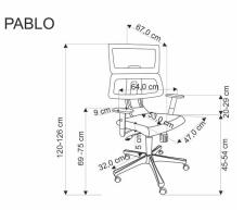 Кресло компьютерное HALMAR PABLO серый/черный