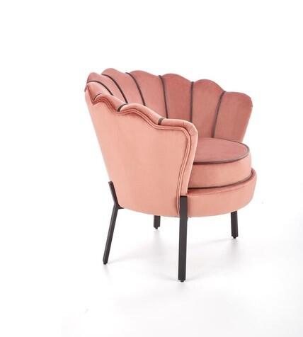 Кресло HALMAR ANGELO розовый/черный