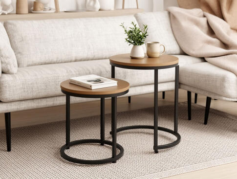 Комплект SIGNAL HOLA (2 стола журнальных) дуб/черный