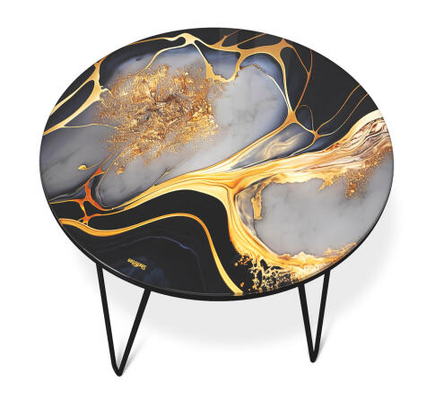 Стол журнальный Sheffilton SHT-CT27 черный алмаз/черный муар