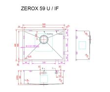 Мойка ZORG ZEROX 59 U / IF ZURINOX PVD GUNBLACK