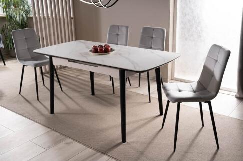 Стул SIGNAL IVO Velvet Bluvel 14 серый/черный