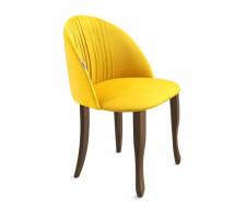 Стул Sheffilton SHT-ST35-1/S122 имперский желтый/темный орех