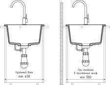 Кухонная мойка GRANFEST PRACTIK P-505 черный
