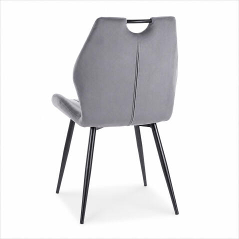 Стул SIGNAL ARCO Velvet Bluvel 14 серый/черный