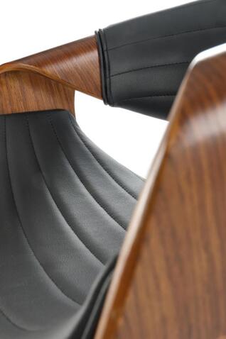 Стул барный HALMAR H123 черный/орех