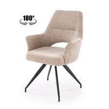 Стул HALMAR K542 бежевый/черный, поворотный