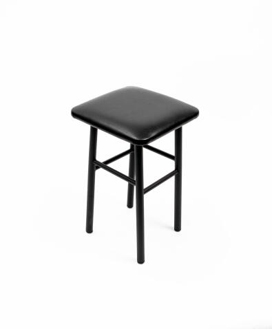 Табурет ВВР Классик черный/черный, экокожа