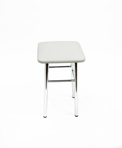 Табурет ВВР Классик белый крокодил/хром, экокожа