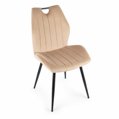 Стул SIGNAL ARCO Velvet Bluvel 28 бежевый/черный