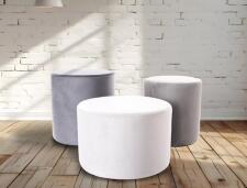 Пуф SIGNAL DOTI B Velvet Bluvel 03 светло-серый