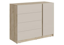 Комод МК Стиль БОСТОН КМ-001 ЛДСП дуб крафт серый/кашемир