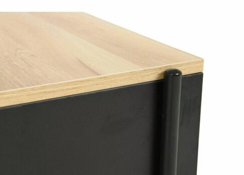 Стол журнальный SIGNAL KARINA A дуб/черный мат 90/60