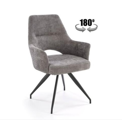 Стул HALMAR K542 серый/черный, поворотный