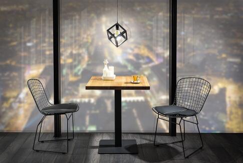 Стол обеденный SIGNAL PURO дуб/черный 60/60