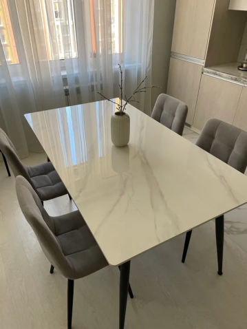 Стол обеденный SIGNAL RION белый/черный 160/90