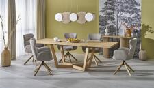 Стол обеденный HALMAR MASSIVE 3 дуб натуральный/дуб натуральный 160-250/90