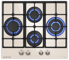 Варочная панель газовая MEFERI MGH604BG GLASS RETRO