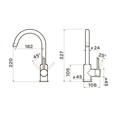 Смеситель для кухни Omoikiri Shinagawa GB графит