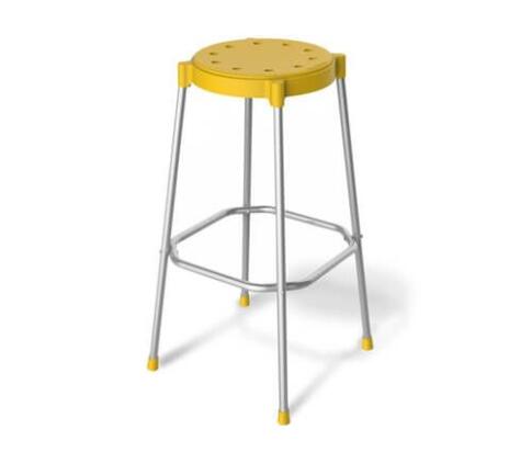 Стул барный Sheffilton SHT-S48 артикул CT-48 желтый/хром лак Стул барный Sheffilton SHT-S48 артикул CT-48 желтый/хром лак
