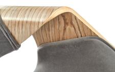 Стул HALMAR K396 серый/дуб светлый