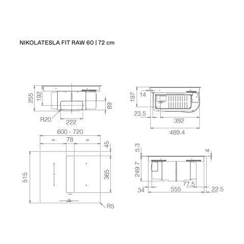 Поверхность индукционная ELICA NIKOLATESLA FIT Raw BR/A/60