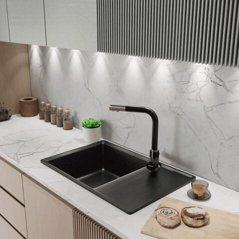 Кухонная мойка GRANFEST LEVEL LV-760L черный