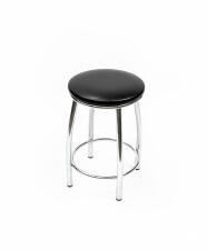 Табурет ВВР Премиум черный/хром, экокожа