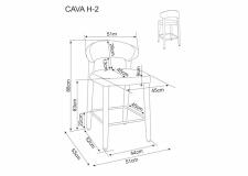 Стул барный SIGNAL CAVA H-2 t.253 бежевый
