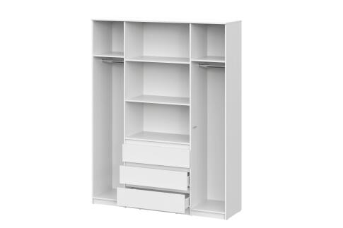 Шкаф NN Мебель (МС Денвер К) Серия 2 Белый, четырехстворчатый с 3 ящ. SAFE