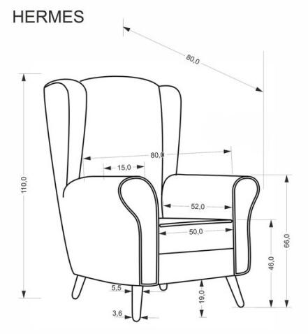 Кресло HALMAR HERMES оливковый