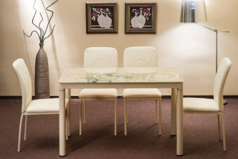 Стол обеденный SIGNAL DAMAR белый 100/60