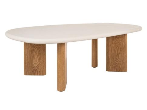 Стол журнальный SIGNAL ALPEN экрю/дуб 130/80